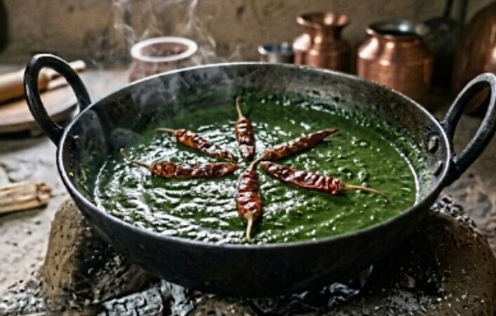 “Kandali Ki Sabzi उत्तराखंड का एक बेहद स्वादिष्ट और स्वास्थ्यवर्धक पारंपरिक व्यंजन है।”पहाड़ी कंडाली (बिच्छू घास) की सब्जी