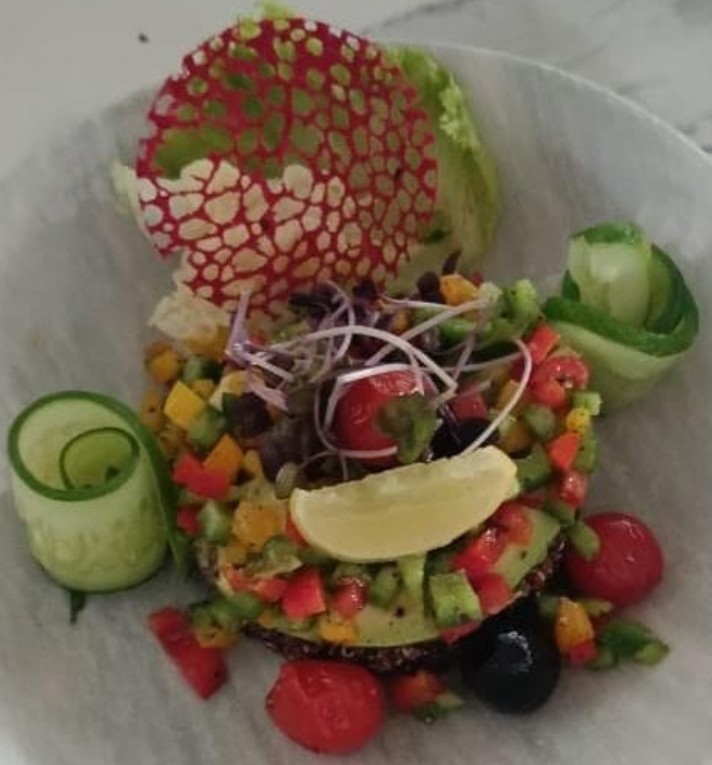 sprouted quinoa salad