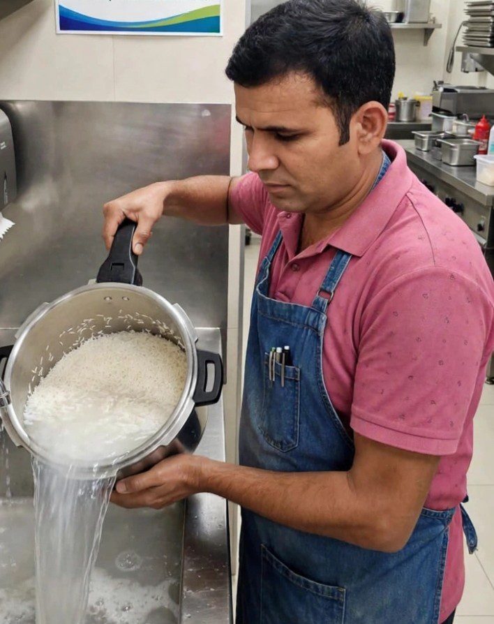 khila khila chawal kaise banaye cooker me chawal dho kar safed pani nikalna